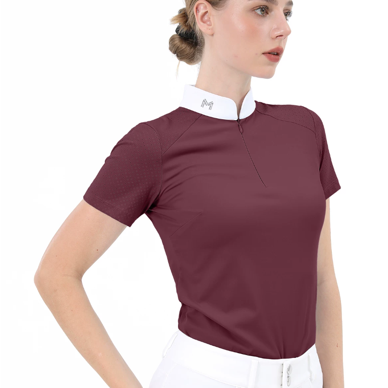Polo Shirt Equestrian - Kadın Profesyonel Kısa Kollu Binicilik Tişörtü