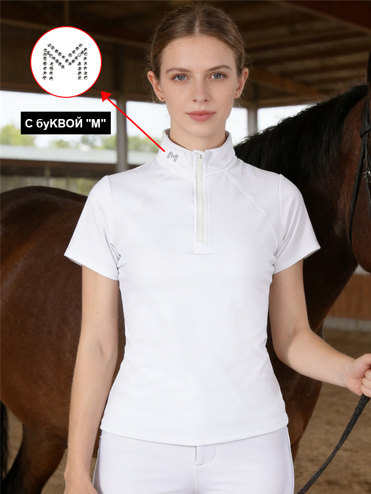 Polo Shirt Equestrian - M Logolu Binicilik Kısa Kollu Üstler