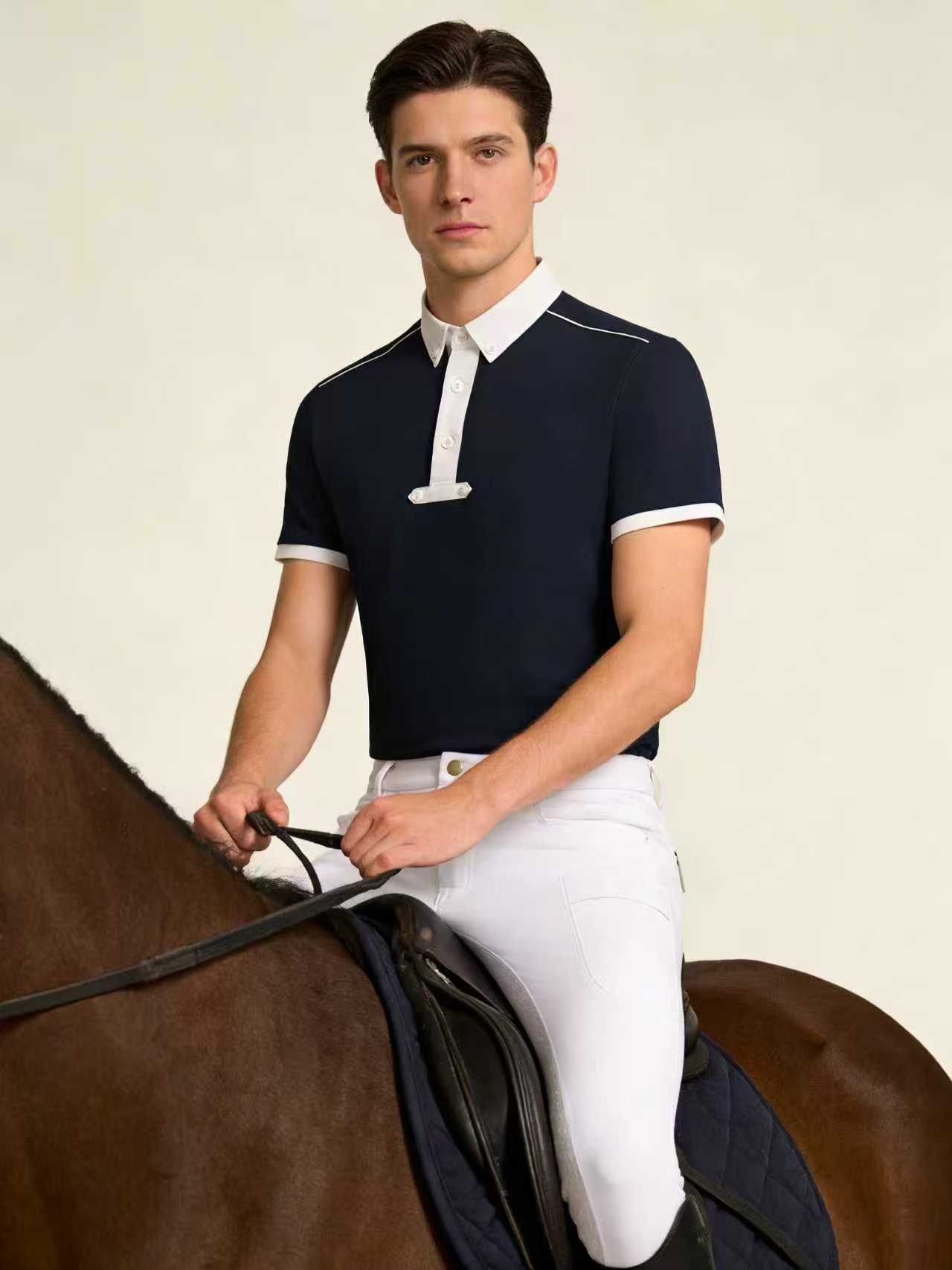 Erkek binicilik üst giyim örgü - Polo Shirt Equestrian incelemesi ve fiyatı