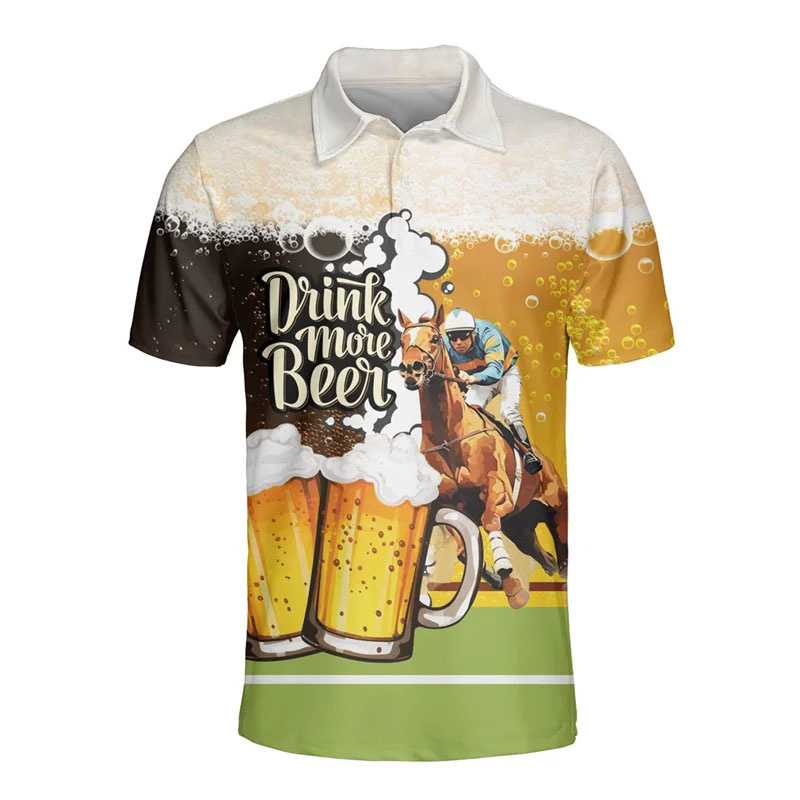 3D baskılı Hawaiian bira Polo  - Polo Shirt Equestrian incelemesi ve fiyatı