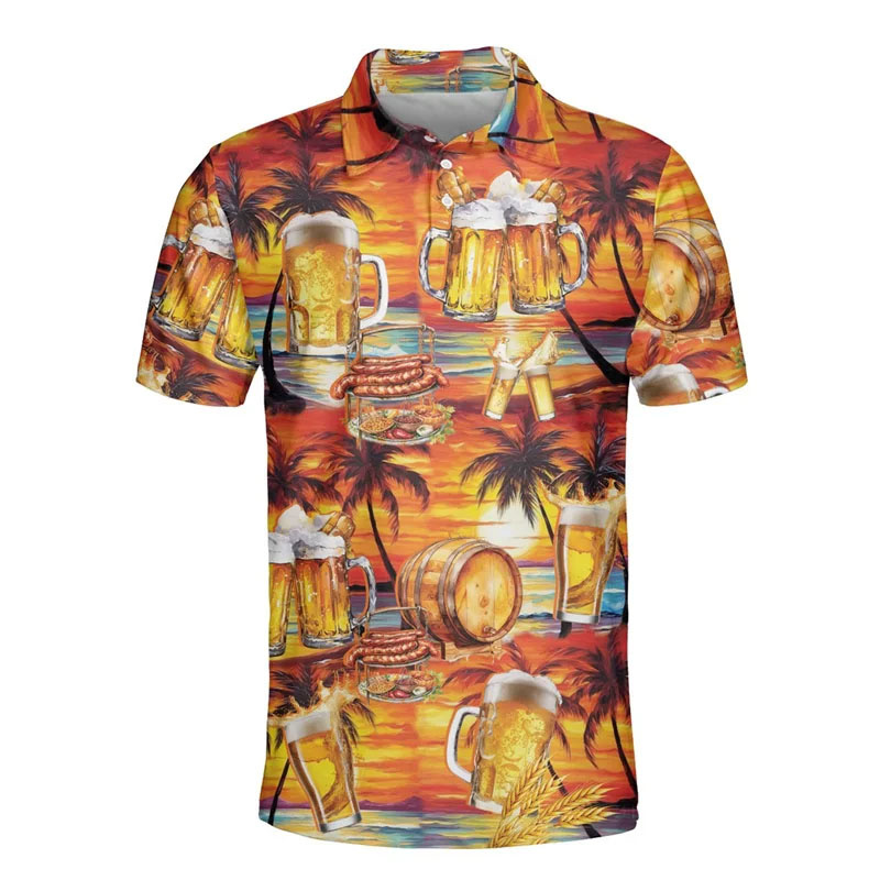 3D baskılı Hawaiian bira Polo  - Polo Shirt Equestrian incelemesi ve fiyatı