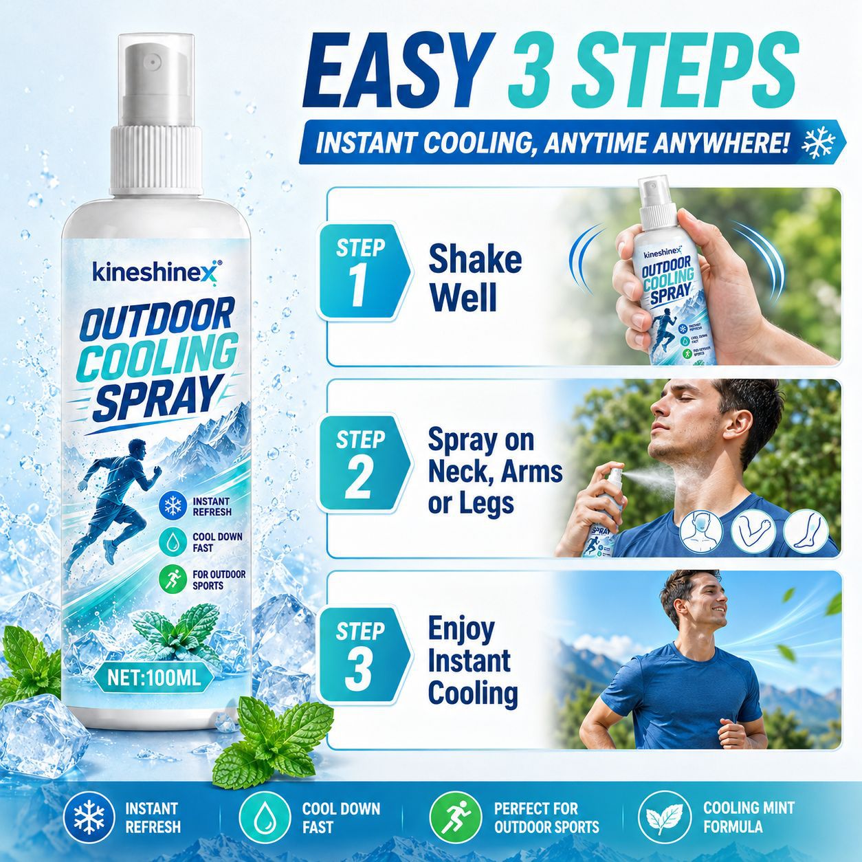 Dış Mekan Soğutma Spreyi 100ml - Outdoor Sport Activity incelemesi ve fiyatı