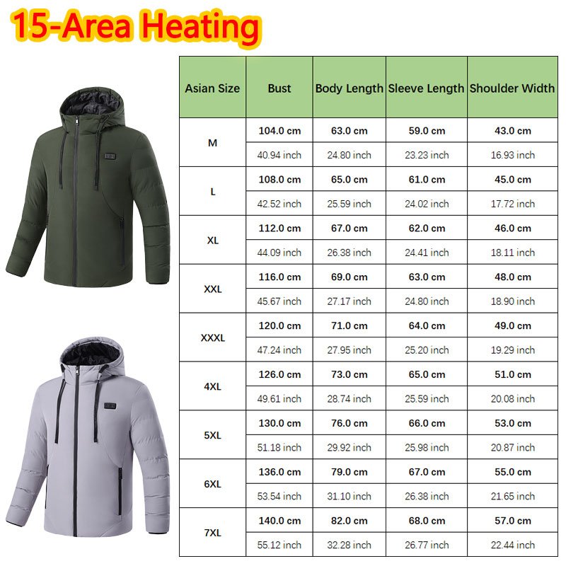 15 Bölge Isıtmalı Kışlık Kapüş - Outdoor Sport Winter Jacket incelemesi ve fiyatı