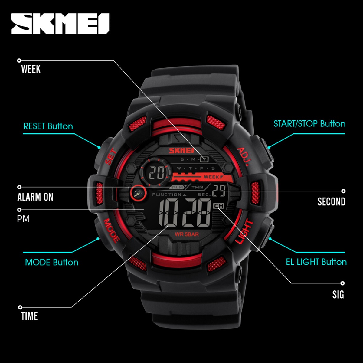 SKMEI Spor Elektronik Kol Saat - Outdoor Sports List incelemesi ve fiyatı